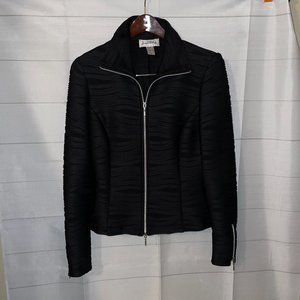 Joseph Ribkoff Womens Black Jacket size 10 back & trim zipper